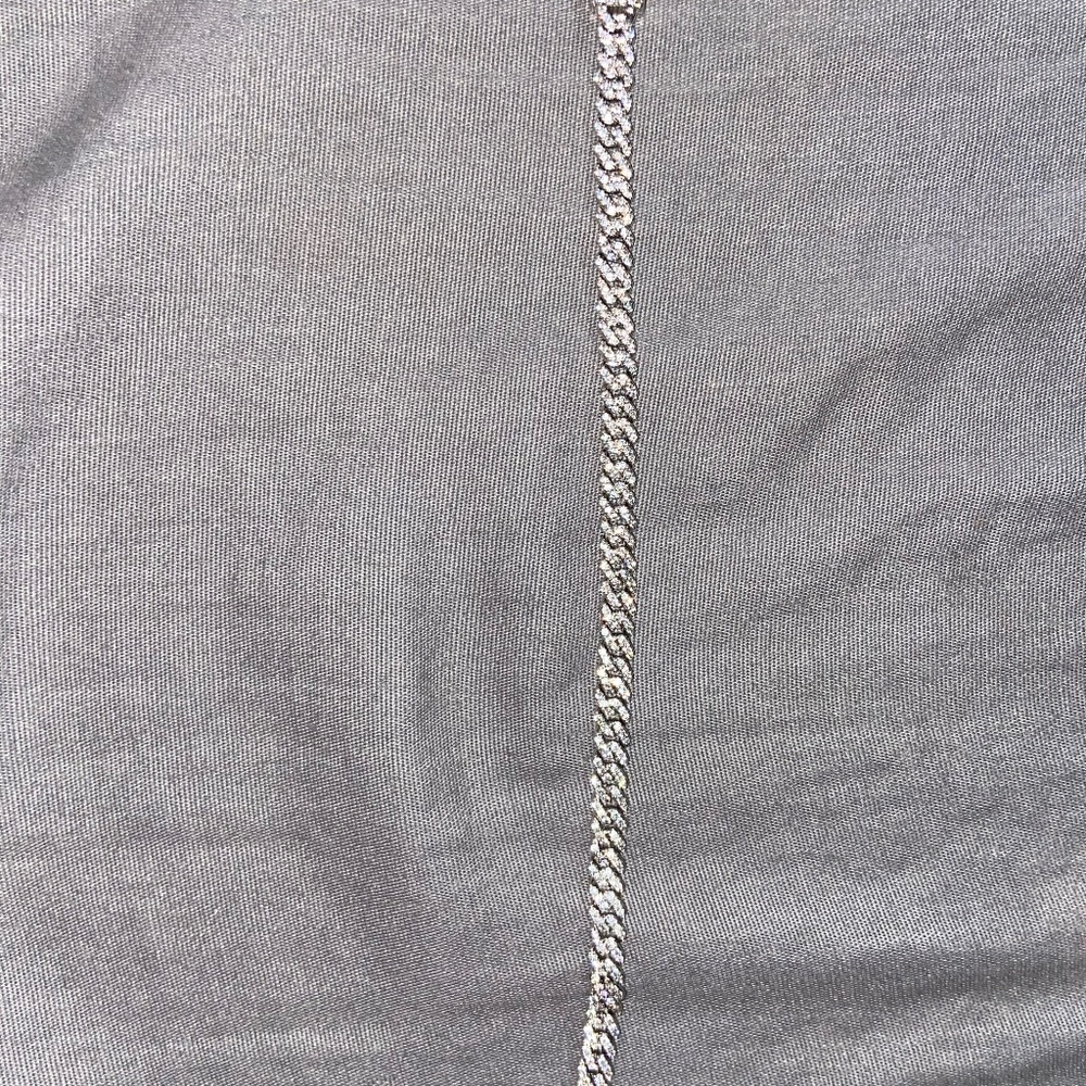 Micro Diamond Prong Link Bracelet - White Gold